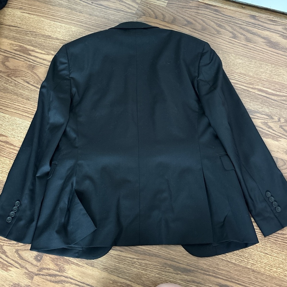 Mens medium slim fit black dress coat